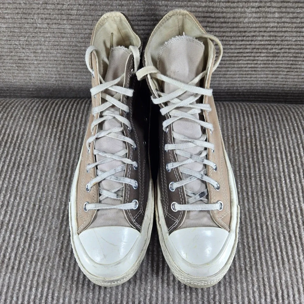 Converse Unisex 9.5 Brown Tan Split Panel Chuck 70 High Top Sneakers A01645C - Picture 3 of 8